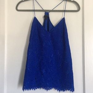 Lace racer back tank